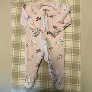 Carter's Light Pink Animal Print Footie